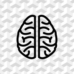 brain icon stock vector illustration flat design