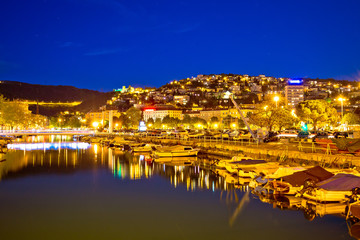 Fototapeta na wymiar Rjecina river Delta in Rijeka evening view