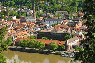 Blick auf den Marstallhof in Heidelberg