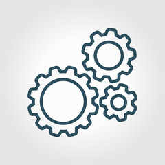 Icon of gears.The development and management of business processes.