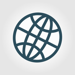 Globe icon. Flat design style Earth vector icons.