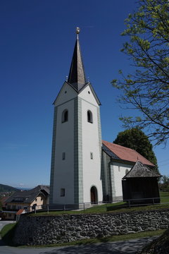 Gösselsdorf, Eberndorf, Kirche, Kirchturm, Spätgotisch, Romanisch, Barock, Filialkirche