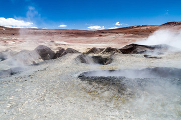 Geyser basin Sol de Manana, Bolivia