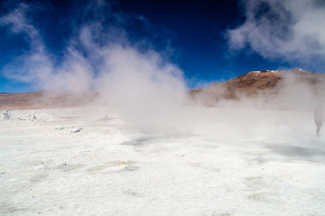 Geyser basin Sol de Manana, Bolivia