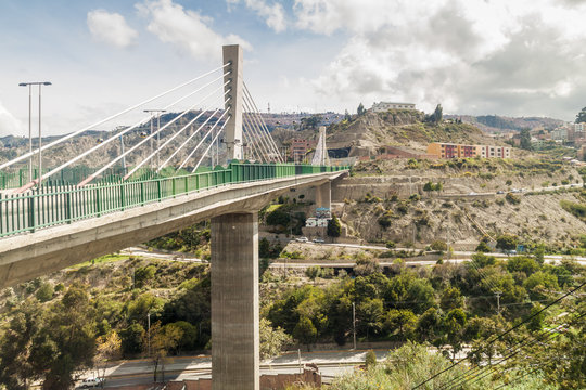 Puentes Trillizos bridges in La Paz, Bolivia