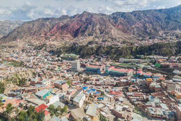 Aerial view of La Paz, Bolivia