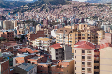 Obraz premium Aerial view of La Paz, Bolivia