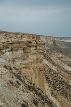 Cliff on the edge of the Ustiurt plateau, Kazakhstan