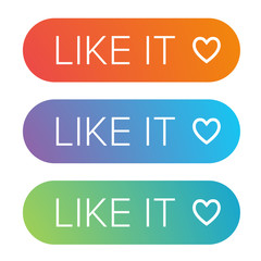 Like it button vector
