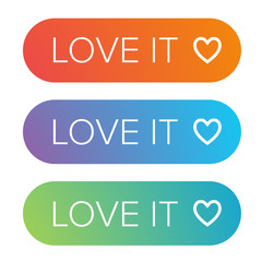Love it button vector