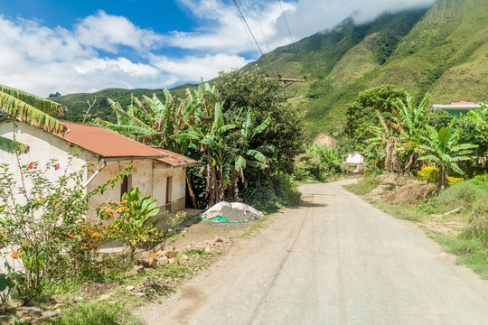 Small village near Coroico in Yungas mountains, Bolivia