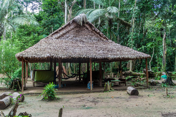 Jungle camp for tourists in Madidi National Park, Bolivia
