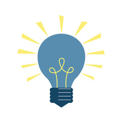 Light bulb icon on the white background.