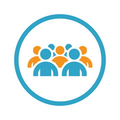 Groupe of People Icon. Business Concept. Flat Design.