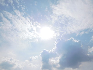 Fototapeta na wymiar Sky with clouds in sunny day 