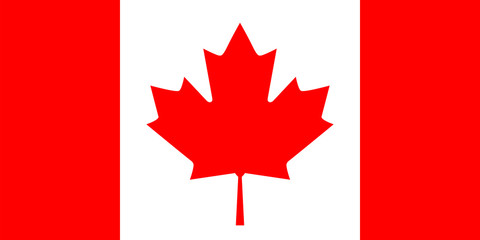 Fototapeta na wymiar Flag of Canada, vector illustration.