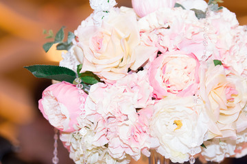 wedding bouquet of peonies