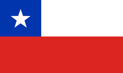 Flag of Chile, vector illustration.