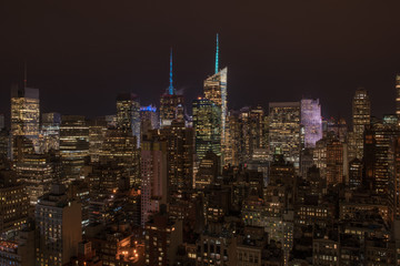Fototapeta na wymiar New York City skyline at night