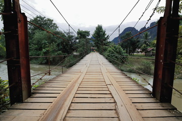 Toll bridge section 2-Nam Song river. Vang Vieng-Vientiane province-Laos. 4574