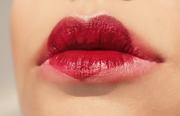 Woman with romantic make-up, closeup