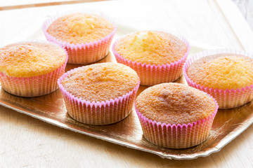 Sweet donuts with icing sugar