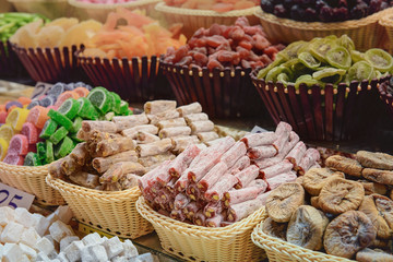 pile of turkish sweets in Istanbul