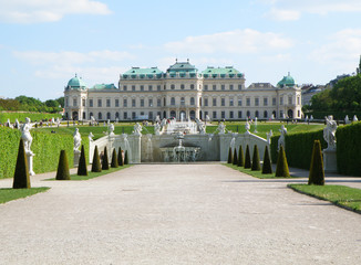 The Upper Belvedere Palace, Fine Art Museum in Vienna of Austria  