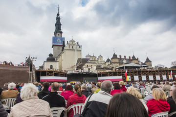 Jasna Gora, Poland, May 13, 2017: Worship with Mary the Queen on the 100th anniversary of the...