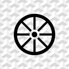 Obraz premium wheel icon stock vector illustration flat design