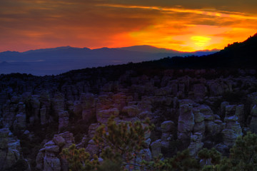 Sunset over the Chiracahua Mountains