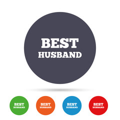 Best husband sign icon. Award symbol.