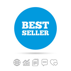 Best seller sign icon. Best seller award symbol.