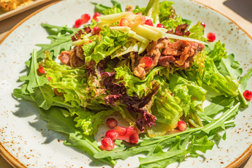 Fusion salad with duck meat