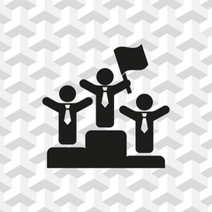 winners on the podium icon stock vector illustration flat design