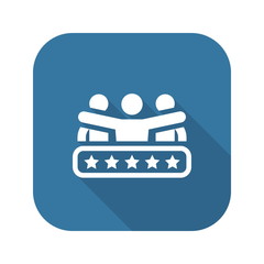 Client Satisfaction Icon. Flat Design.