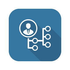 Business Connections Icon. Flat Design.