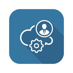 Cloud Processing Icon. Flat Design.