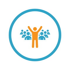 Leader Icon. Business Concept. Flat Design.