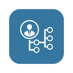 Business Connections Icon. Flat Design.