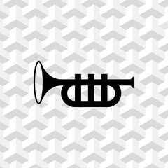 trumpet icon stock vector illustration flat design