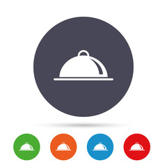Food platter serving sign icon. Table setting.