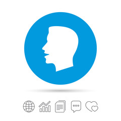 Talk or speak icon. Loud noise symbol.