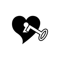 heart with key icon