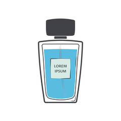 perfume isolated logotype on white background