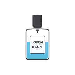 perfume isolated logotype on white background