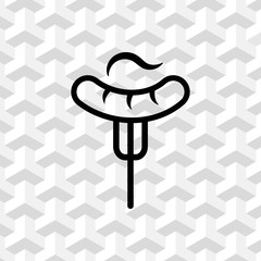fork and knife icon stock vector illustration flat design