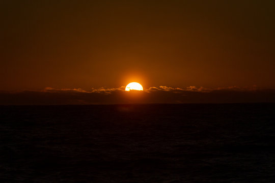 Half Sunset on the Sea
