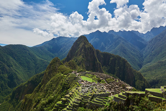 939131 Green terraces in Machu Picchu