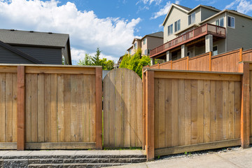 House Backyard Garden Wood Fence Gate